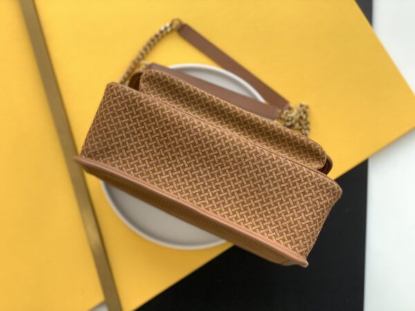[REP 1:1] Saint Laurent Niki Medium Chain Bag Brown In Vintage Crinkled With Gold Toned Hardware For Women 11in/28cm YSL