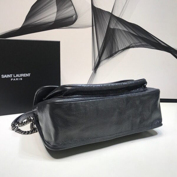[REP 1:1] Saint Laurent Niki Medium Chain Bag In Crinkled Vintage Grey For Women 11in/28cm YSL 6331580EN041112