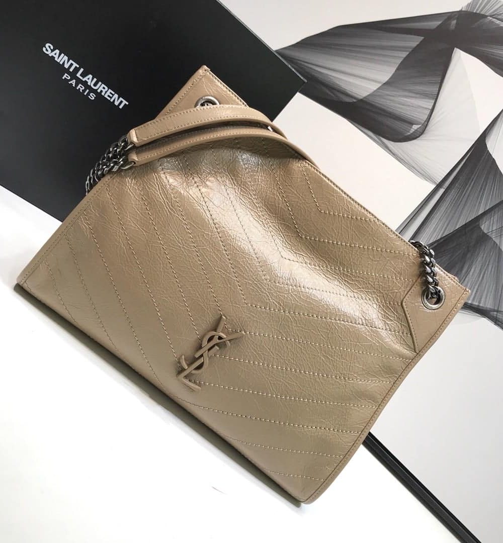 [REP 1:1] Saint Laurent Niki Medium Shopping Bag Beige For Women 12.6in/32cm YSL