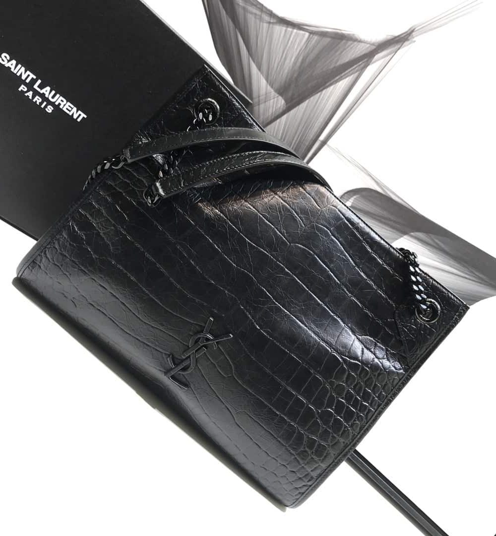 [REP 1:1] Saint Laurent Niki Medium Shopping Bag Black For Women 12.6in/32cm YSL