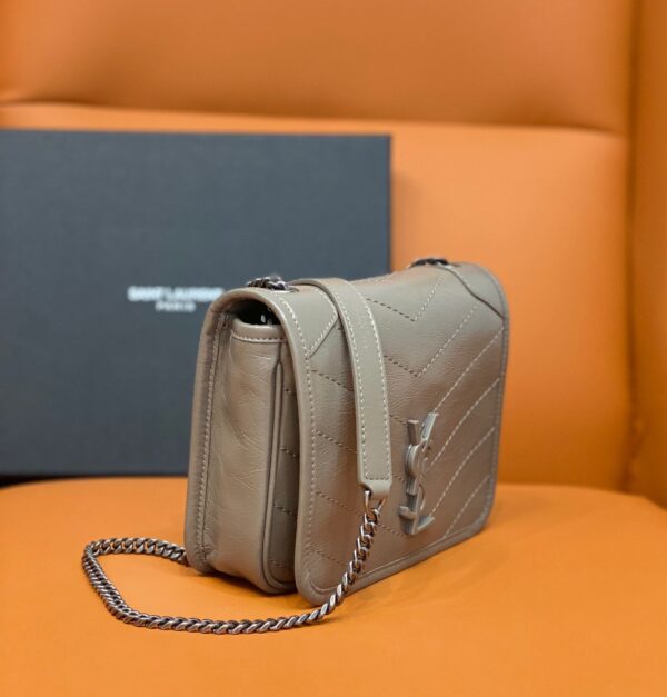 [REP 1:1] Saint Laurent Niki Wallets On Chain Beige For Women 7.5in/19cm