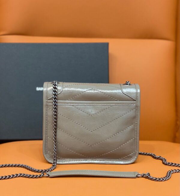 [REP 1:1] Saint Laurent Niki Wallets On Chain Beige For Women 7.5in/19cm