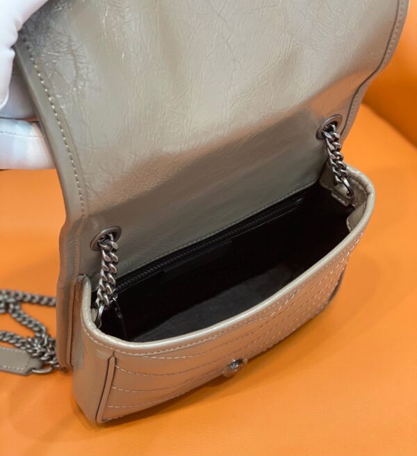 [REP 1:1] Saint Laurent Niki Wallets On Chain Beige For Women 7.5in/19cm