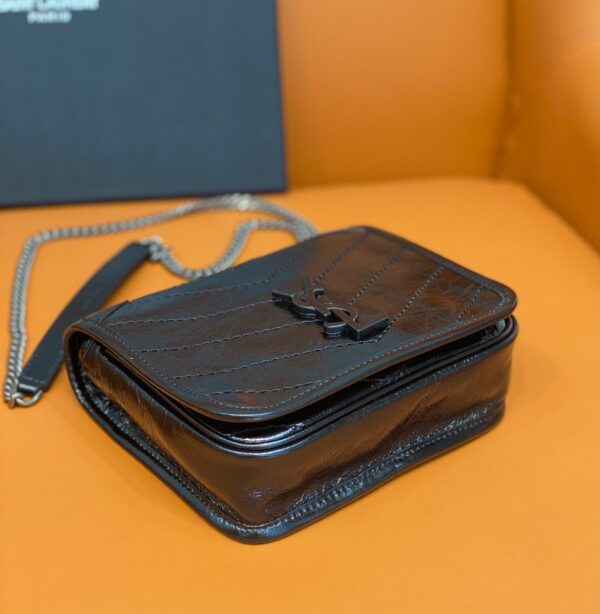 [REP 1:1] Saint Laurent Niki Wallets On Chain Black For Women 7.5in/19cm