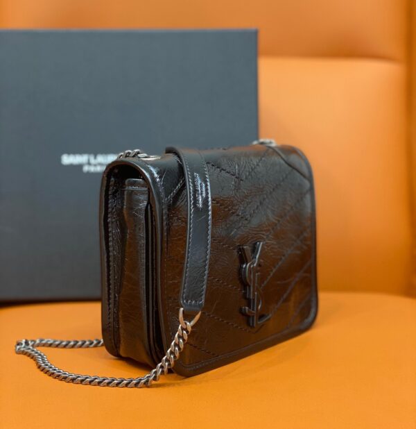 [REP 1:1] Saint Laurent Niki Wallets On Chain Black For Women 7.5in/19cm