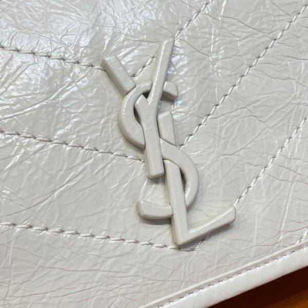 [REP 1:1] Saint Laurent Niki Wallets On Chain White For Women 7.5in/19cm