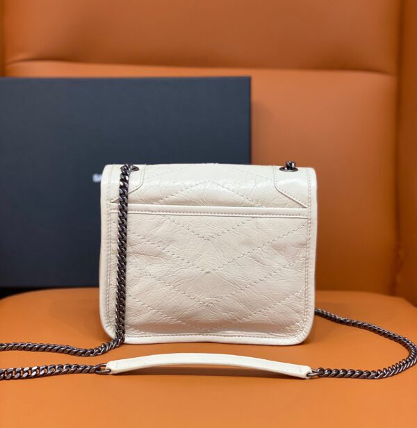 [REP 1:1] Saint Laurent Niki Wallets On Chain White For Women 7.5in/19cm