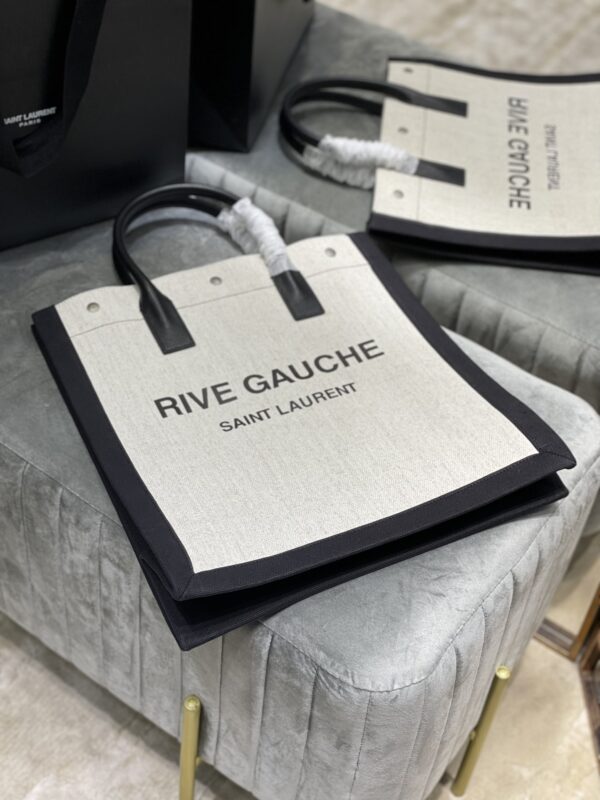 [REP 1:1] Saint Laurent Rive Gauche North/South Tote Bag In Printed Linen For Women 15.3in/39cm YSL 632539FAABR9083