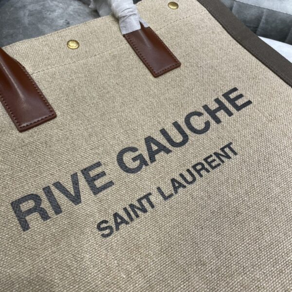 [REP 1:1] Saint Laurent Rive Gauche North/South Tote Bag In Printed Linen For Women 15.3in/39cm YSL 632539FAABR9083