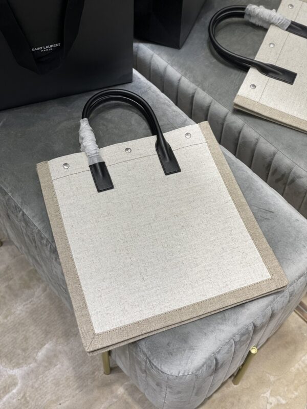 [REP 1:1] Saint Laurent Rive Gauche North/South Tote Bag In Printed Linen For Women 15.3in/39cm YSL 632539FAABR9083