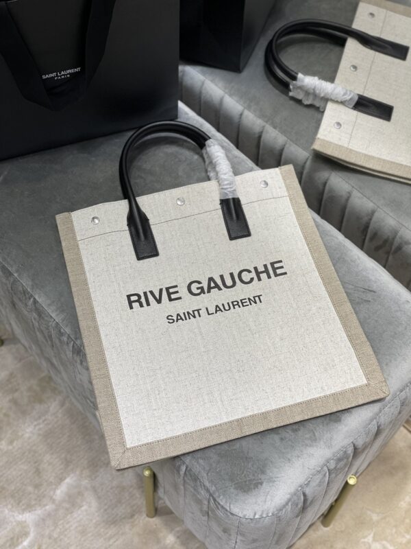 [REP 1:1] Saint Laurent Rive Gauche North/South Tote Bag In Printed Linen For Women 15.3in/39cm YSL 632539FAABR9083