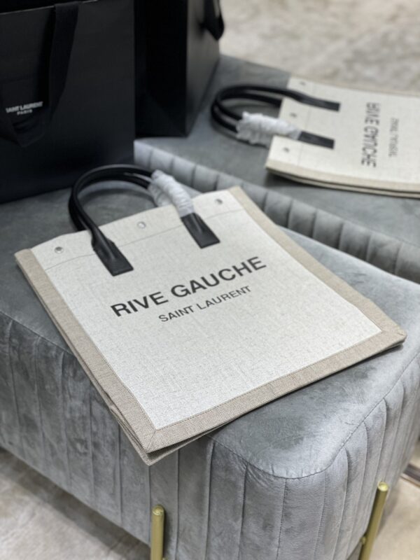 [REP 1:1] Saint Laurent Rive Gauche North/South Tote Bag In Printed Linen For Women 15.3in/39cm YSL 632539FAABR9083
