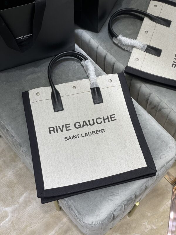 [REP 1:1] Saint Laurent Rive Gauche North/South Tote Bag In Printed Linen For Women 15.3in/39cm YSL 632539FAABR9083