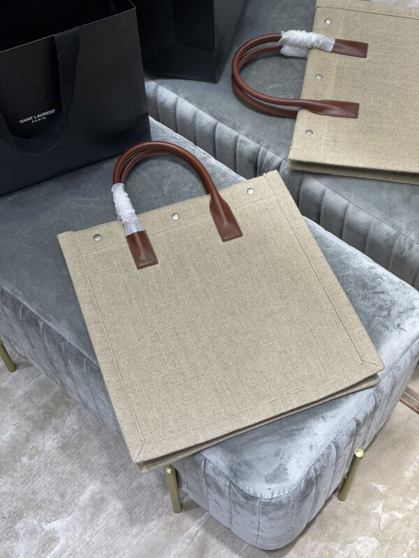 [REP 1:1] Saint Laurent Rive Gauche North/South Tote Bag In Printed Linen For Women 15.3in/39cm YSL