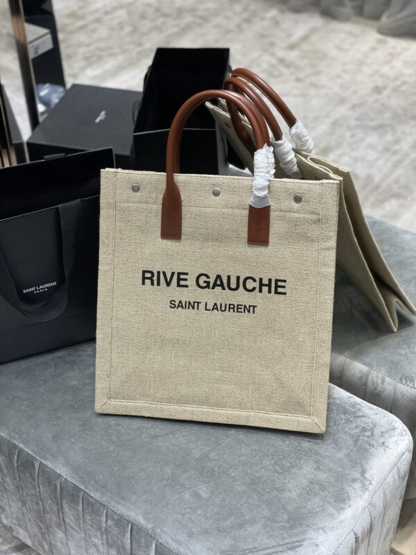 [REP 1:1] Saint Laurent Rive Gauche North/South Tote Bag In Printed Linen For Women 15.3in/39cm YSL