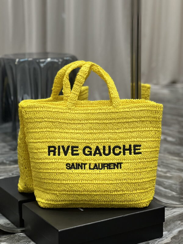 [REP 1:1] Saint Laurent Rive Gauche Supple Tote Bag Yellow For Women, Women's Bags 15in/38cm YSL