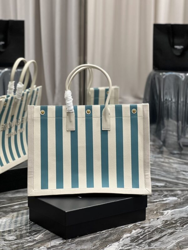 [REP 1:1] Saint Laurent Rive Gauche Tote Bag In Water Green For Women 18.9in/48cm YSL 499290FAAD51680