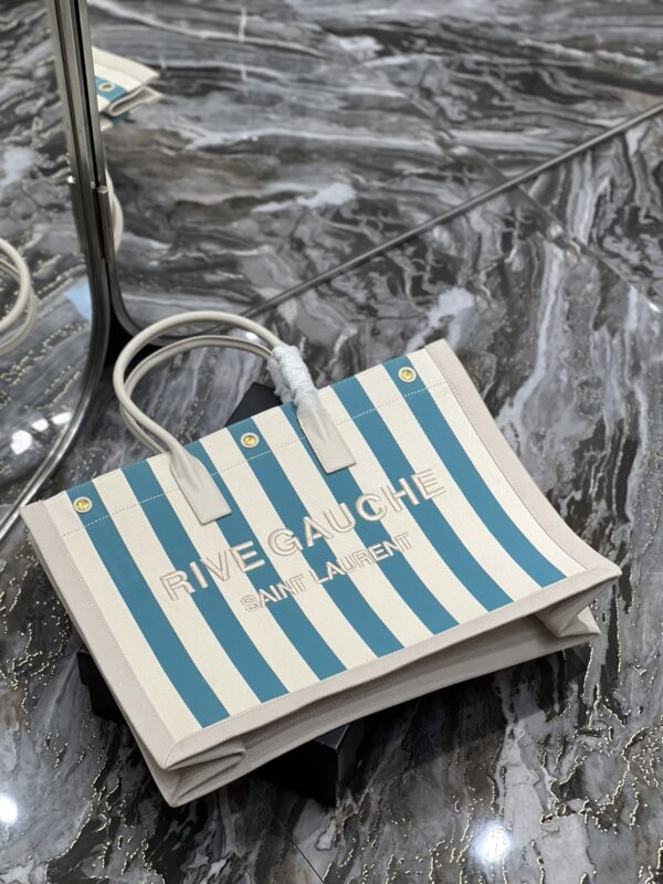 [REP 1:1] Saint Laurent Rive Gauche Tote Bag In Water Green For Women 18.9in/48cm YSL 499290FAAD51680