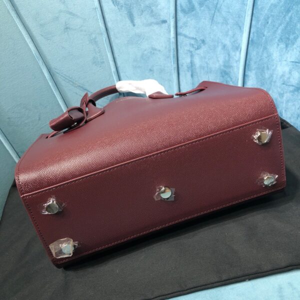 [REP 1:1] Saint Laurent Sac De Jour Baby In Shiny Burgundy For Women 10.2in/26cm YSL