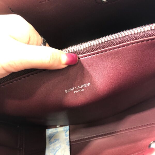 [REP 1:1] Saint Laurent Sac De Jour Baby In Shiny Burgundy For Women 10.2in/26cm YSL