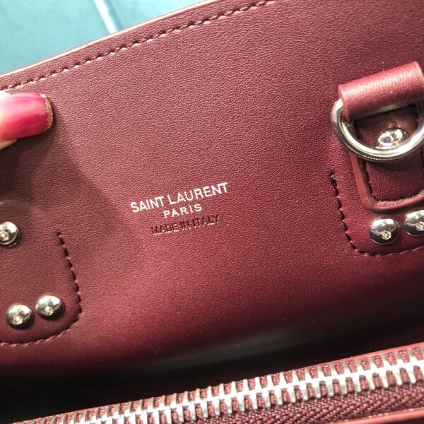 [REP 1:1] Saint Laurent Sac De Jour Baby In Shiny Burgundy For Women 10.2in/26cm YSL