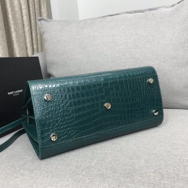 [REP 1:1] Saint Laurent Sac De Jour Small In Embossed Crocodile Green For Women 12.5in/32cm YSL