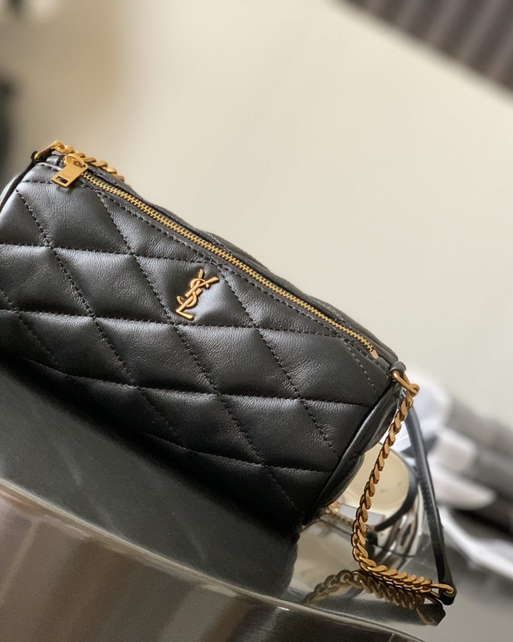 [REP 1:1] Saint Laurent Sade Mini Tube Bag For Women 7.9in/20cm Black YSL 699703AAAJU1000