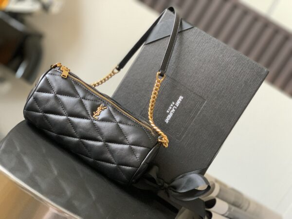 [REP 1:1] Saint Laurent Sade Mini Tube Bag For Women 7.9in/20cm Black YSL 699703AAAJU1000