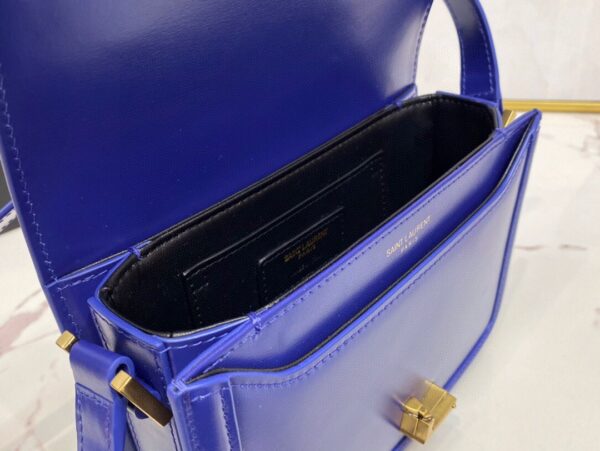 [REP 1:1] Saint Laurent Solferino Medium Satchel In Box Navy Blue For Women 9in/23cm YSL 6343050SX0W4147