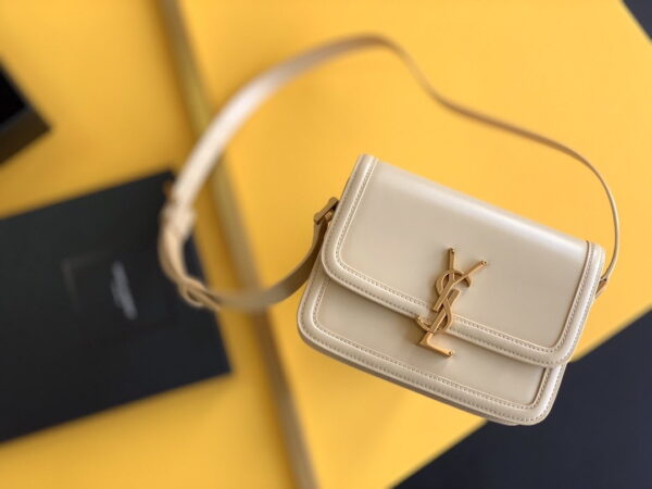 [REP 1:1] Saint Laurent Solferino Small Satchel Bag Beige In Box With Gold Hardware 7.4in/19cm YSl 6343060SX0W9207