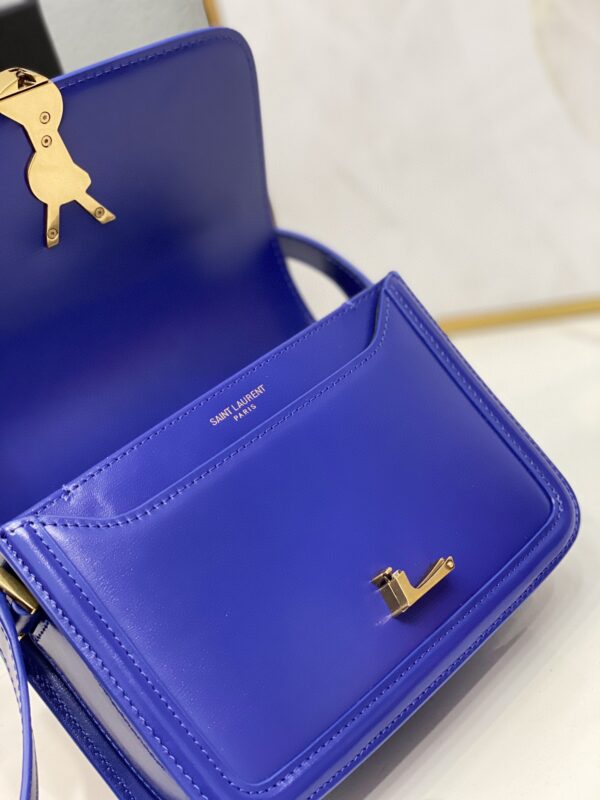 [REP 1:1] Saint Laurent Solferino Small Satchel In Box Blue For Women  7.4in/19cm YSL