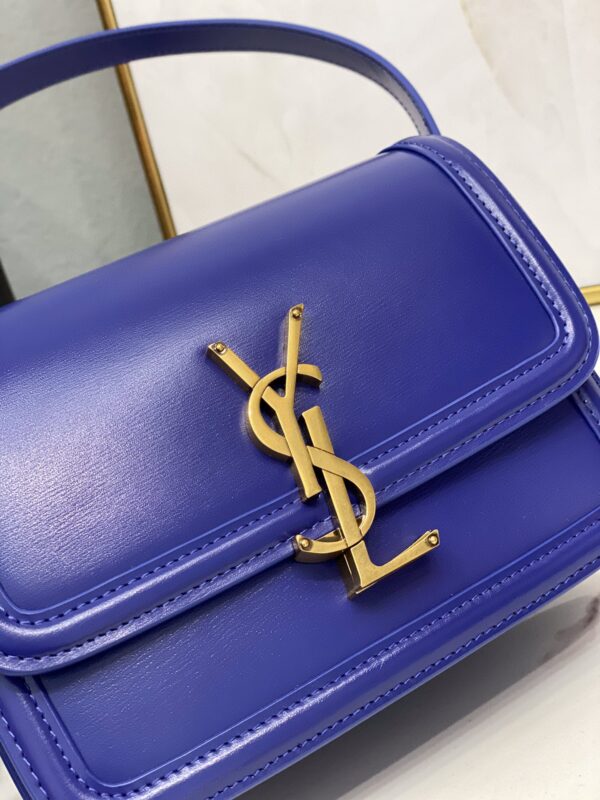 [REP 1:1] Saint Laurent Solferino Small Satchel In Box Blue For Women  7.4in/19cm YSL