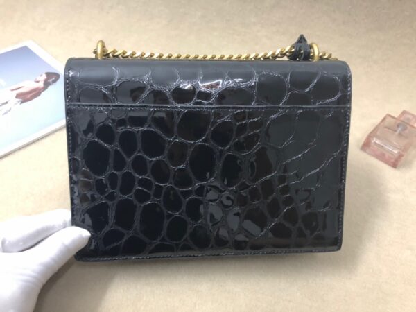 [REP 1:1] Saint Laurent Sunset Chain Wallet Black For Women 8.2in/21cm YSL