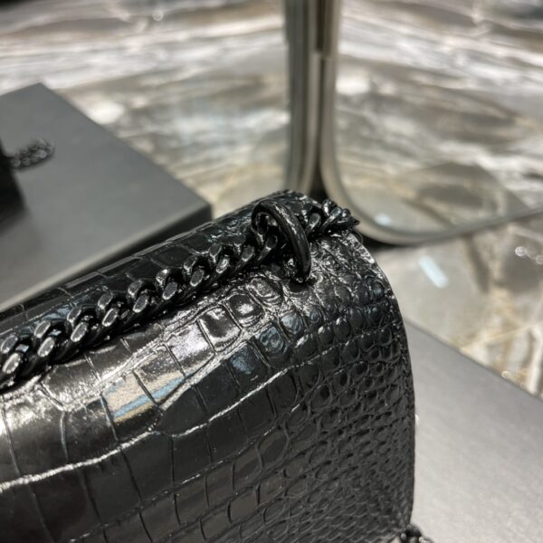 [REP 1:1] Saint Laurent Sunset Medium Chain Bag Black For Women 8.6in/22cm YSL 442906DND0U1000