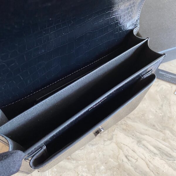 [REP 1:1] Saint Laurent Sunset Medium Chain Bag Black For Women 8.6in/22cm YSL 442906DND0U1000