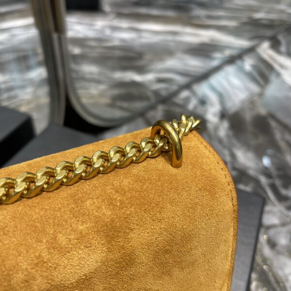 [REP 1:1] Saint Laurent Sunset Medium Chain Bag Brown For Women 9.8in/22cm YSL