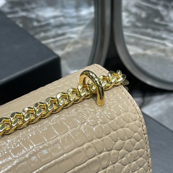 [REP 1:1] Saint Laurent Sunset Medium Chain Bag For Women 8.6in/22cm Beige YSL 442906DND0J2721