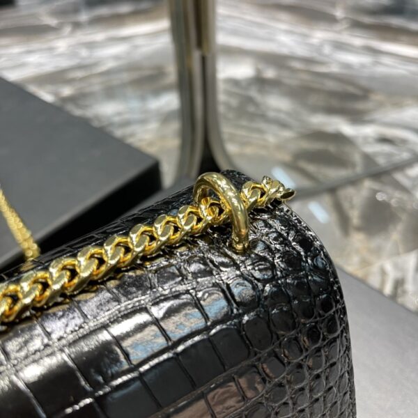 [REP 1:1] Saint Laurent Sunset Medium Chain Bag For Women 8.6in/22cm Black YSL 442906DND0J1000