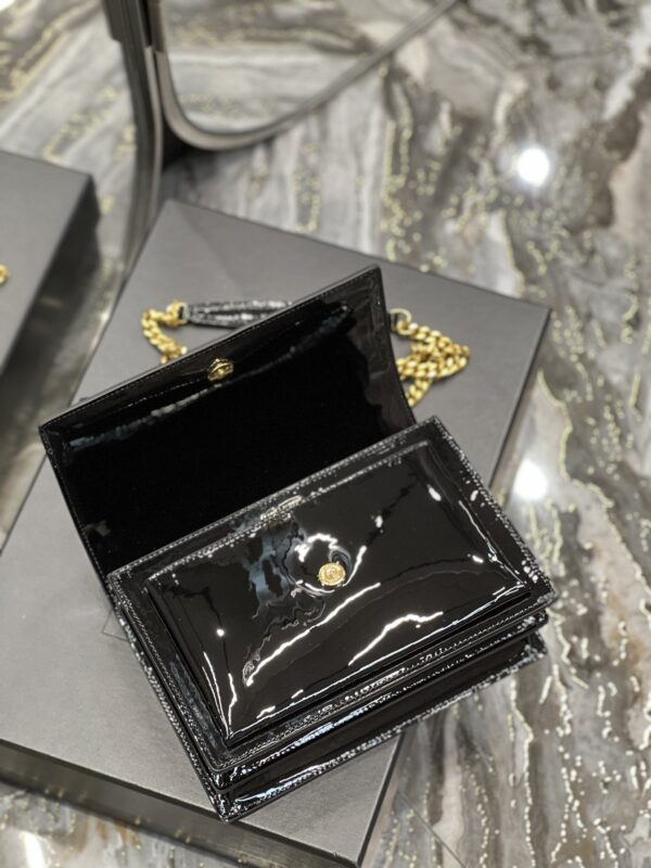 [REP 1:1] Saint Laurent Sunset Medium Chain Bag For Women 8.6in/22cm Black YSL