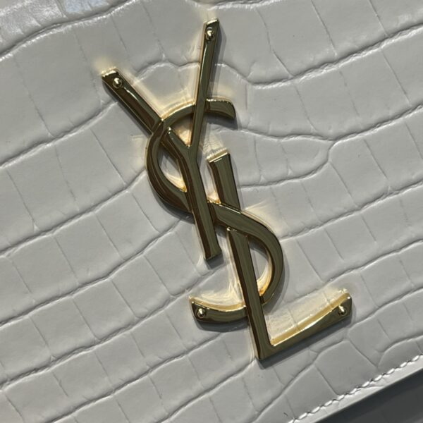 [REP 1:1] Saint Laurent Sunset Medium Chain Bag For Women 8.6in/22cm White YSL 442906DND0J9207