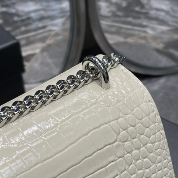 [REP 1:1] Saint Laurent Sunset Medium Chain Bag For Women 8.6in/22cm White YSL 442906DND0N9207