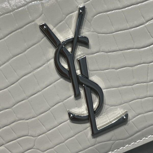 [REP 1:1] Saint Laurent Sunset Medium Chain Bag For Women 8.6in/22cm White YSL 442906DND0N9207