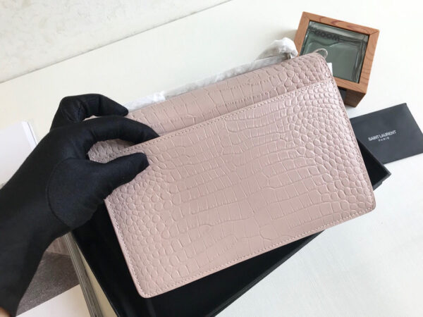[REP 1:1] Saint Laurent Sunset Medium Chain Bag Light Pink For Women 8.6in/22cm YSL 442906DND0N1202