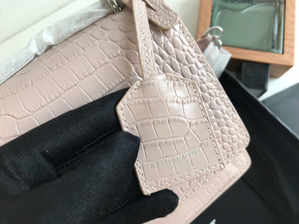 [REP 1:1] Saint Laurent Sunset Medium Chain Bag Light Pink For Women 8.6in/22cm YSL 442906DND0N1202