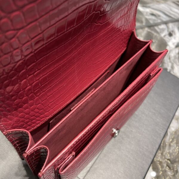 [REP 1:1] Saint Laurent Sunset Medium Chain Bag Red For Women 8.6in/22cm YSL