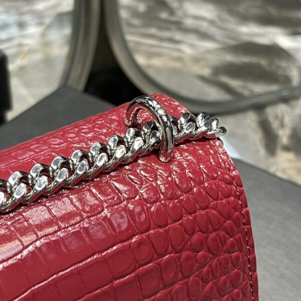 [REP 1:1] Saint Laurent Sunset Medium Chain Bag Red For Women 8.6in/22cm YSL