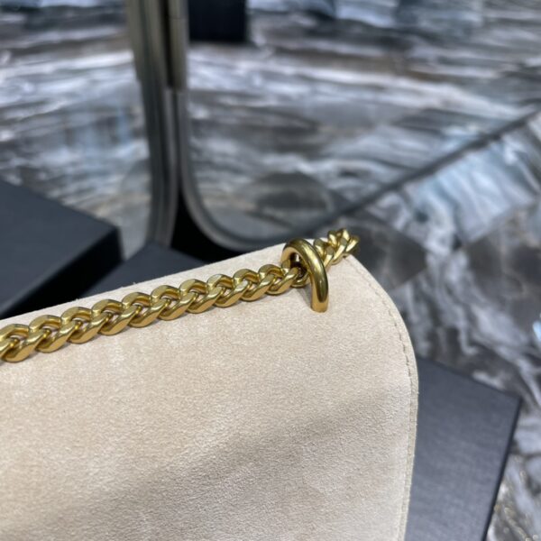 [REP 1:1] Saint Laurent Sunset Medium Chain Bag White For Women 9.8in/22cm YSL