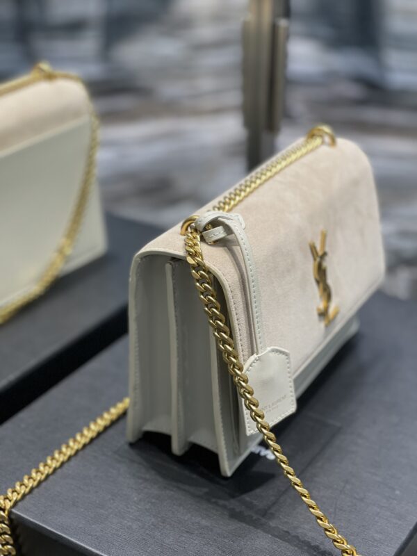 [REP 1:1] Saint Laurent Sunset Medium Chain Bag White For Women 9.8in/22cm YSL