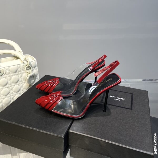 Saint Laurent Women's Chica Slingback Pumps Red For Women YSL