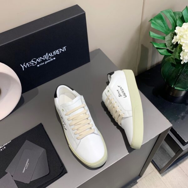 Saint Laurent Women's Court Classic Sl/06 Embroidered Sneakers White For Women YSL 61064908G109061